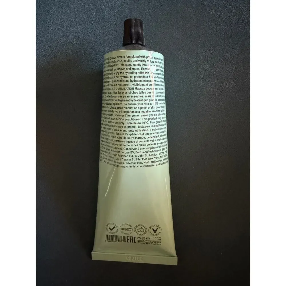 Grown Alchemist Body Cream Mandarin Rosemary Leaf 4.05 oz 120 mL New Sealed